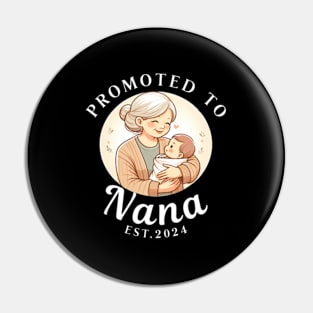 Promoted To Nana 2024 Baby Announcet Est. 2024 Pin