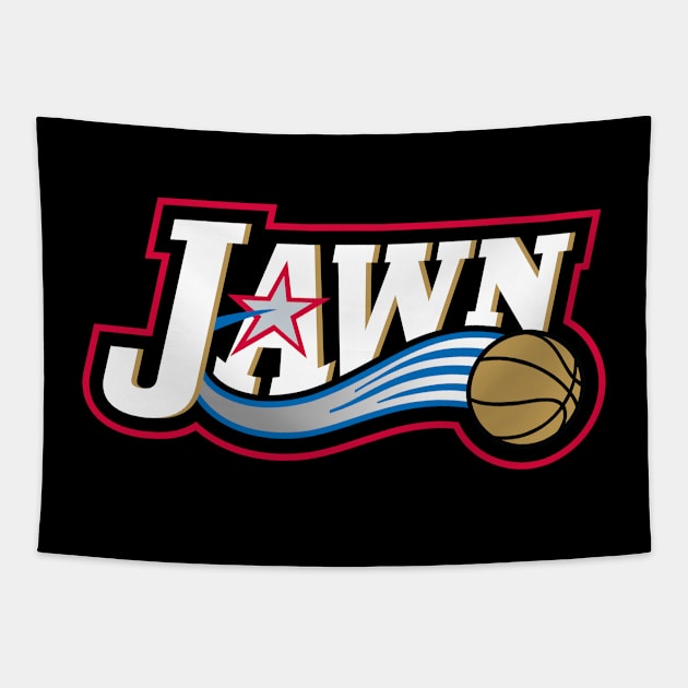 Jawn Retro, Basketball - Black Tapestry by KFig21