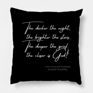 A Quote about Religion from "Crime and Punishment" by Fyodor Dostoevsky Pillow