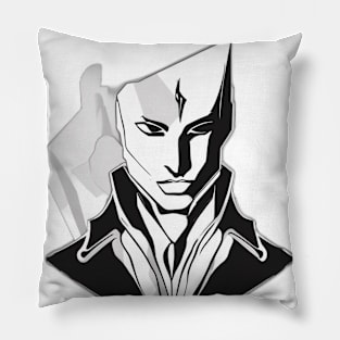 Monochrome Superhero Illustration No. 602 Pillow