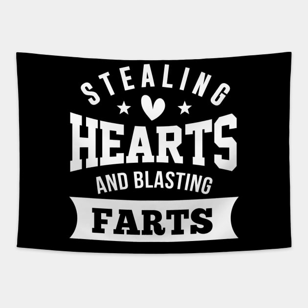 Stealing Hearts & Blasting Farts Kids T-Shirt Tapestry by pako-valor