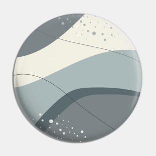 Grey and Ivory Modern Abstract Organic Shapes Pin