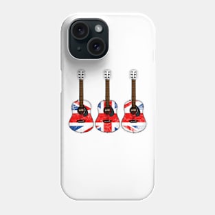 Acoustic Guitar UK Flag Guitarist British Musician Phone Case