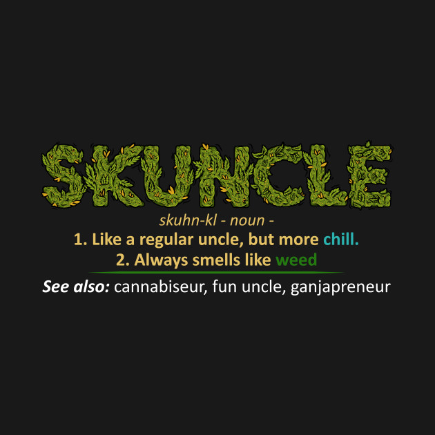 Discover Funny Retro Vintage Uncle Skunkle Shirt Weed Smoker - Funny Smoker Dad Gift - T-Shirt