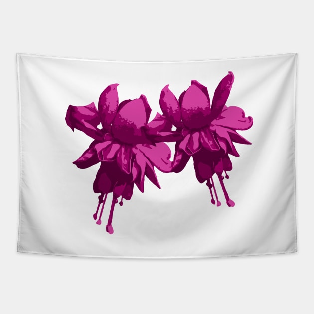 purple fuchsia Tapestry by lisenok