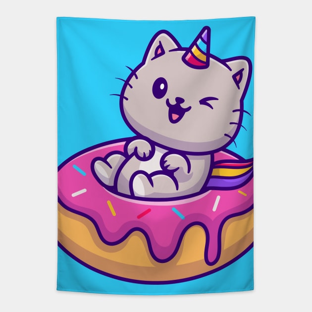 Unicat Doughnut Tapestry by machmigo