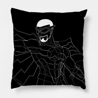 black falcon in new suit Pillow