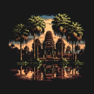 Angkor Wat Pixel Art T-Shirt