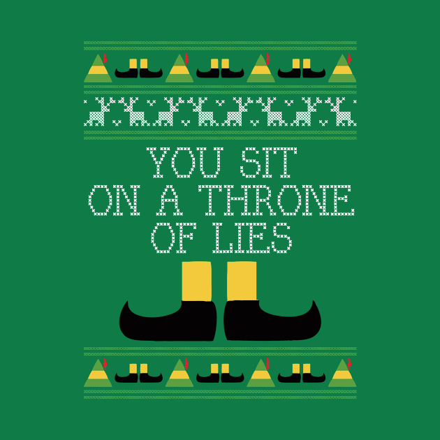 Throne Of Lies Elf Quote Christmas Knit by Rebus28