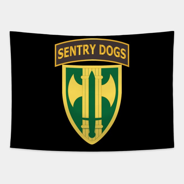 18th MP Brigade - Sentry Dogs Tab wo Txt Tapestry by twix123844