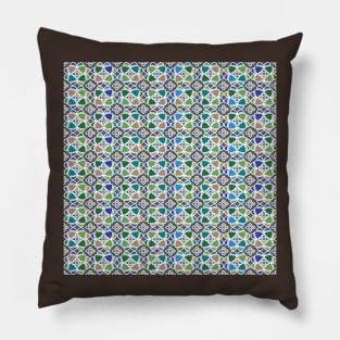 Moroccan Ceramic Tiles Mosaic Pillow