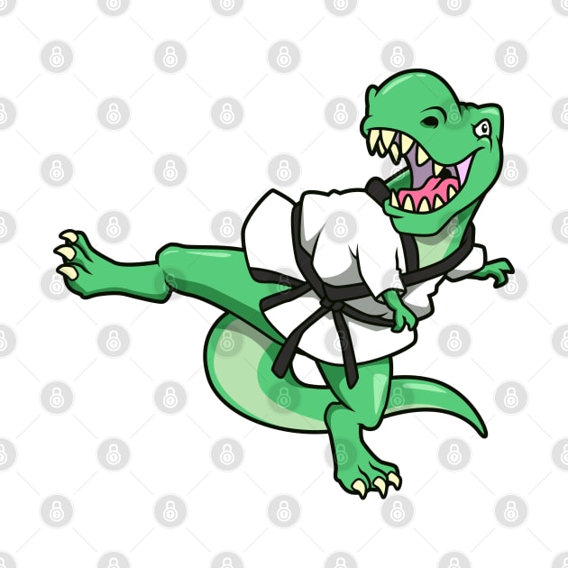 Cartoon TREX doing Hapkido by Modern Medieval Design