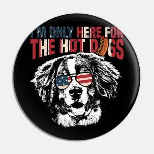 Bernese Mountain Dog Shirt Funny 4th of July Pin