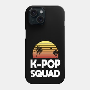 K-Pop Squad with palm trees and sunset, Kpop Phone Case