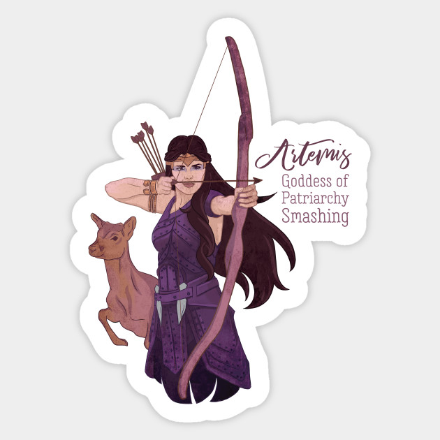 Artemis Goddess Of Patriarchy Smashing Artemis Aufkleber Teepublic De