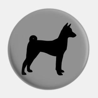 Basenji Dog Breed Silhouette Pin