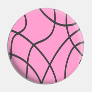 Line Art: Grey Lines on Soft Pink Pin