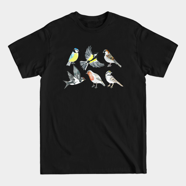 Disover Illustrated Birds - Version 2 - Bird Lover - T-Shirt