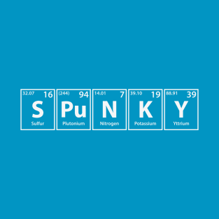 Spunky (S-Pu-N-K-Y) Periodic Elements Spelling T-Shirt