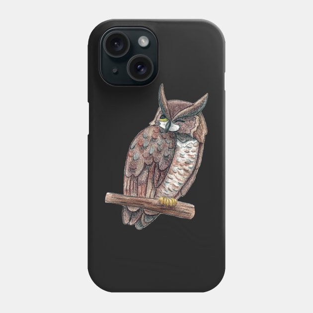 Great Horned Owl Phone Case by the-artsy-park