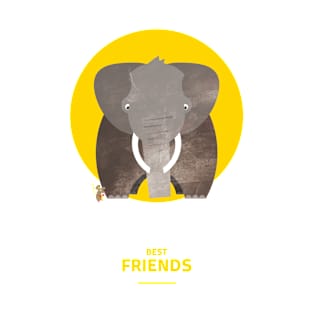 Nursery Illustration for Best Friends - elephant and mouse T-Shirt