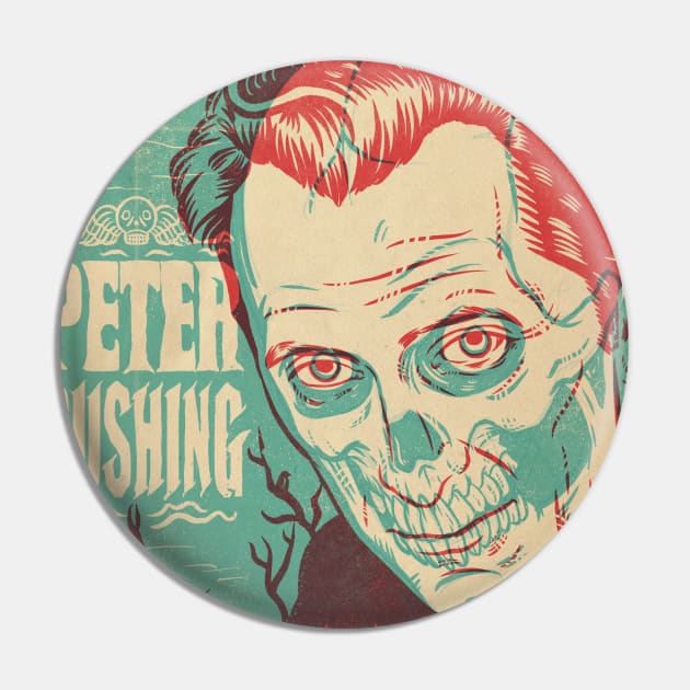 Peter Cushing Pin by Travis Knight