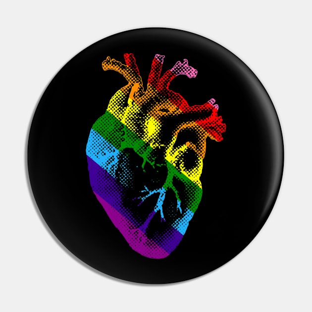 Pride Heart Pin by anomalyalice