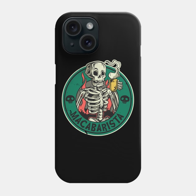 Macabre Barista Phone Case by Safdesignx