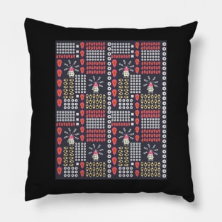 Windmills, flowers and fruits Pillow