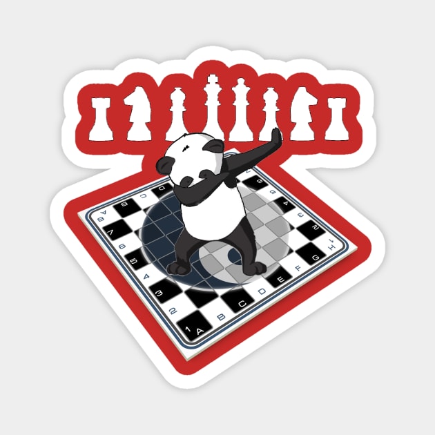 Chess Board Panda for Kids Magnet by outrigger