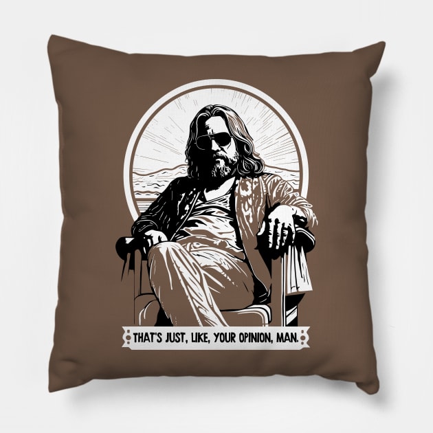 The Dude - Big Lebowski Quote Design Pillow by DankFutura