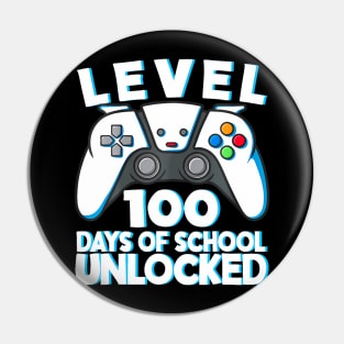 Video Gamer Level 100 Days Of School Unlocked  Student Pin