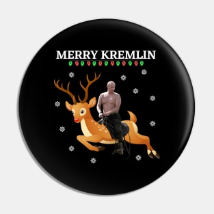 Putin riding reindeer Pin