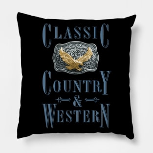 Golden Eagle - Classic Country and Western Belt Buckles Pillow