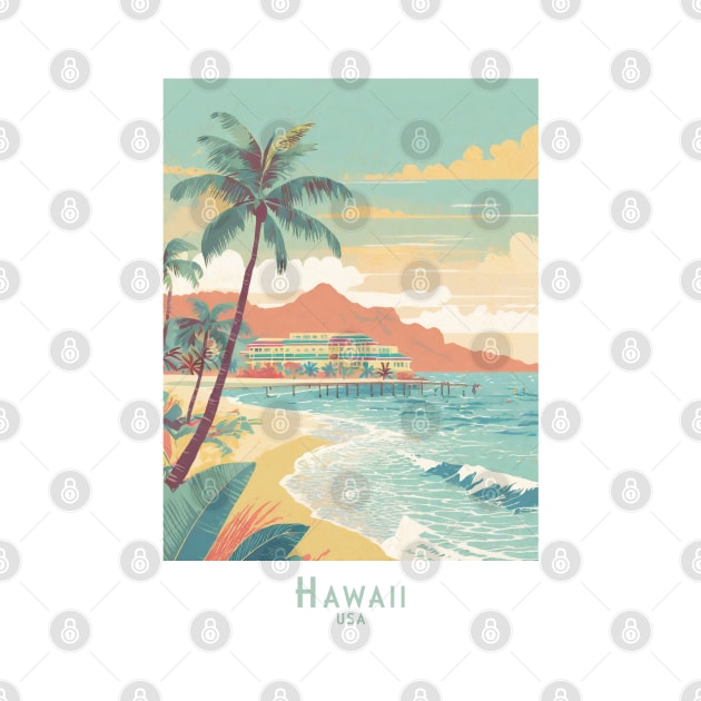 Hawaii Vintage Travel Poster by POD24