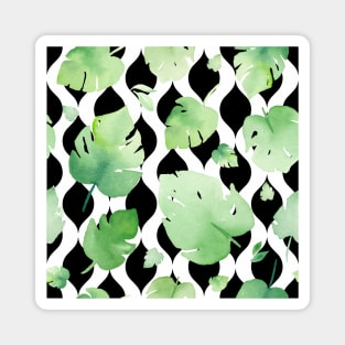 Cute Tropical Leaf Pattern Magnet