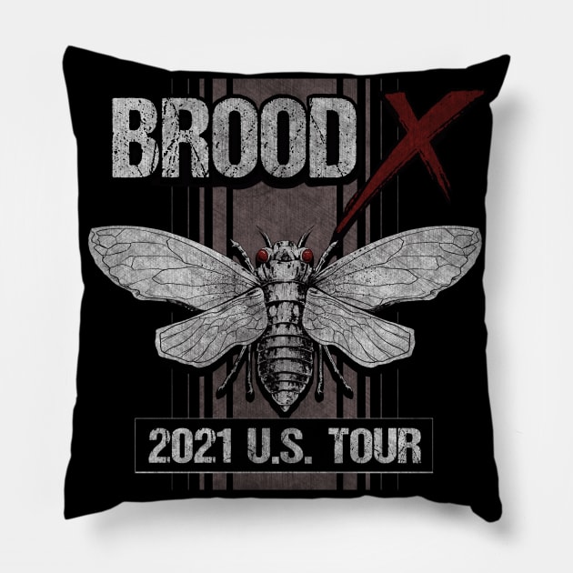 Brood X US Tour Shirt Pillow by blackdrawsstuff