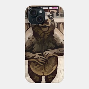 watercolor 10 foot groundhog in the mall Phone Case