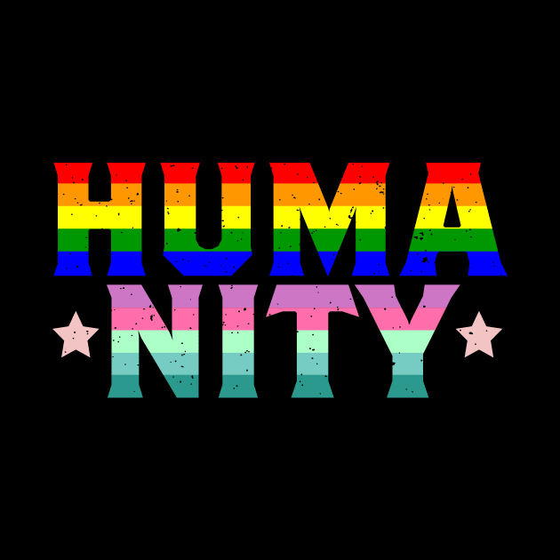 HUMANITY Rainbow I LGBT Pride Awareness by holger.brandt