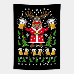 81 Reindeer Deer Rudolph Beer Santa Tapestry