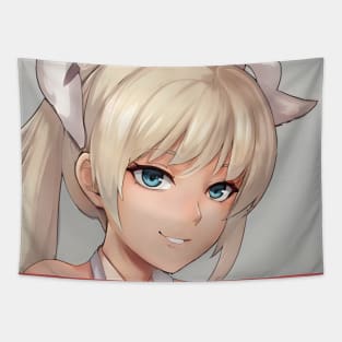 White Hair Anime Girl Tapestry