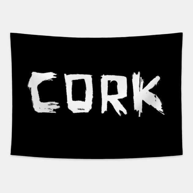 Cork, Ireland Handlettering Tapestry by badlydrawnbabe