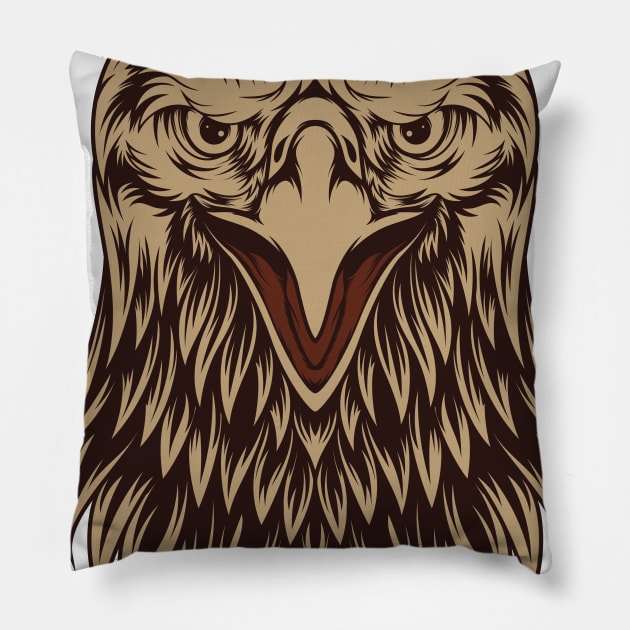 Vintage Eagle Head Pillow by JagatKreasi