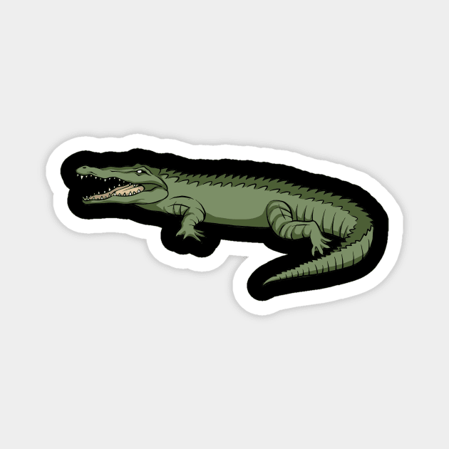 Crocodile Aligator Magnet by fromherotozero