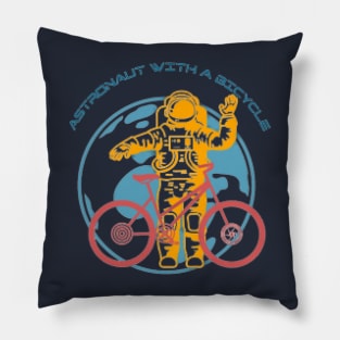 Astronaut With Bicycle, Earth Pillow