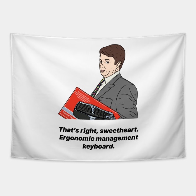 MARK CORRIGAN | ERGONOMIC MANAGEMENT KEYBOARD Tapestry by tommytyrer