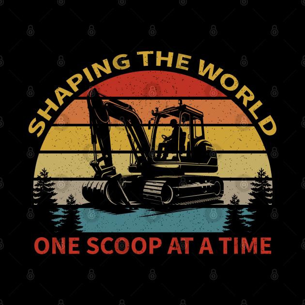 Retro Heavy Equipment Operator Funny Vintage Excavator Driver by Graphic Monster