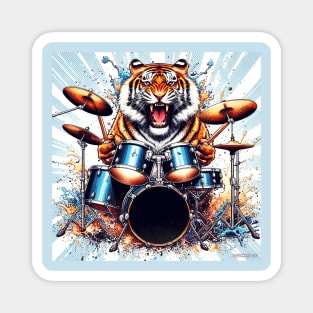 Tiger Drumming Magnet