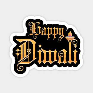 Elegant Happy Diwali Diya Magnet