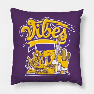 Vibe Court Purple University Gold Pillow